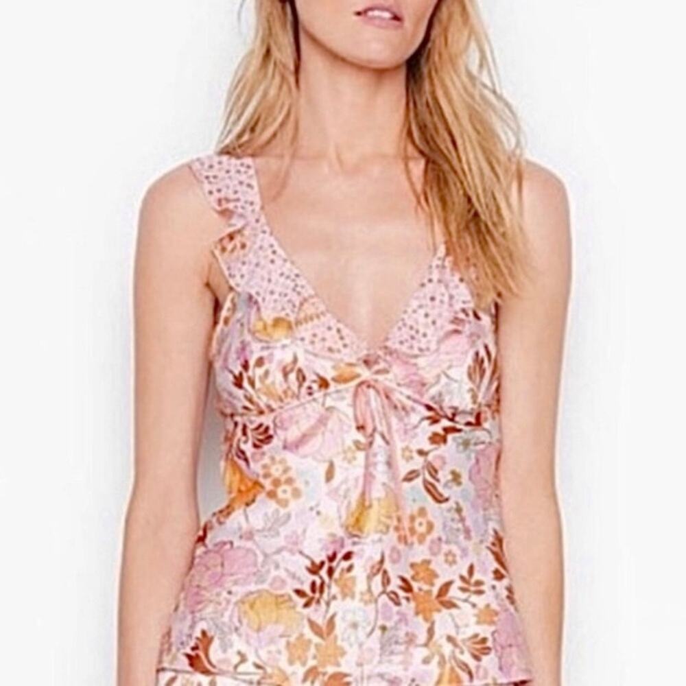 Victoria's Secret Pink Floral Satin Chemise